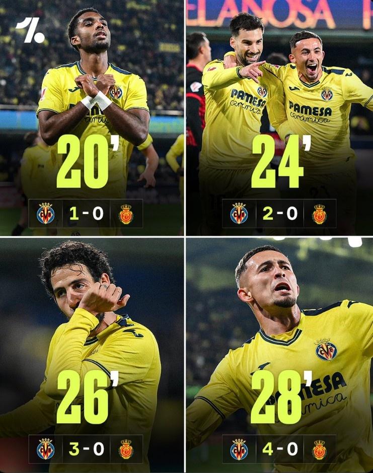 od体育投注-比利亚雷亚尔客场大胜，跻身前四